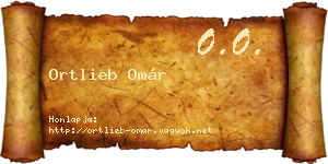 Ortlieb Omár névjegykártya